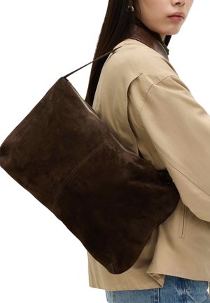 Marks & Spencer, ZIP SLOUCHY SHOULDER - Bolso de mano - dark chocolate