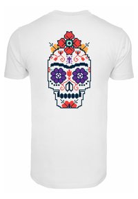 Merchcode FRIDA KAHLO PIXELS VIVA LA VIDA ROUND NECK - T-shirts print - white