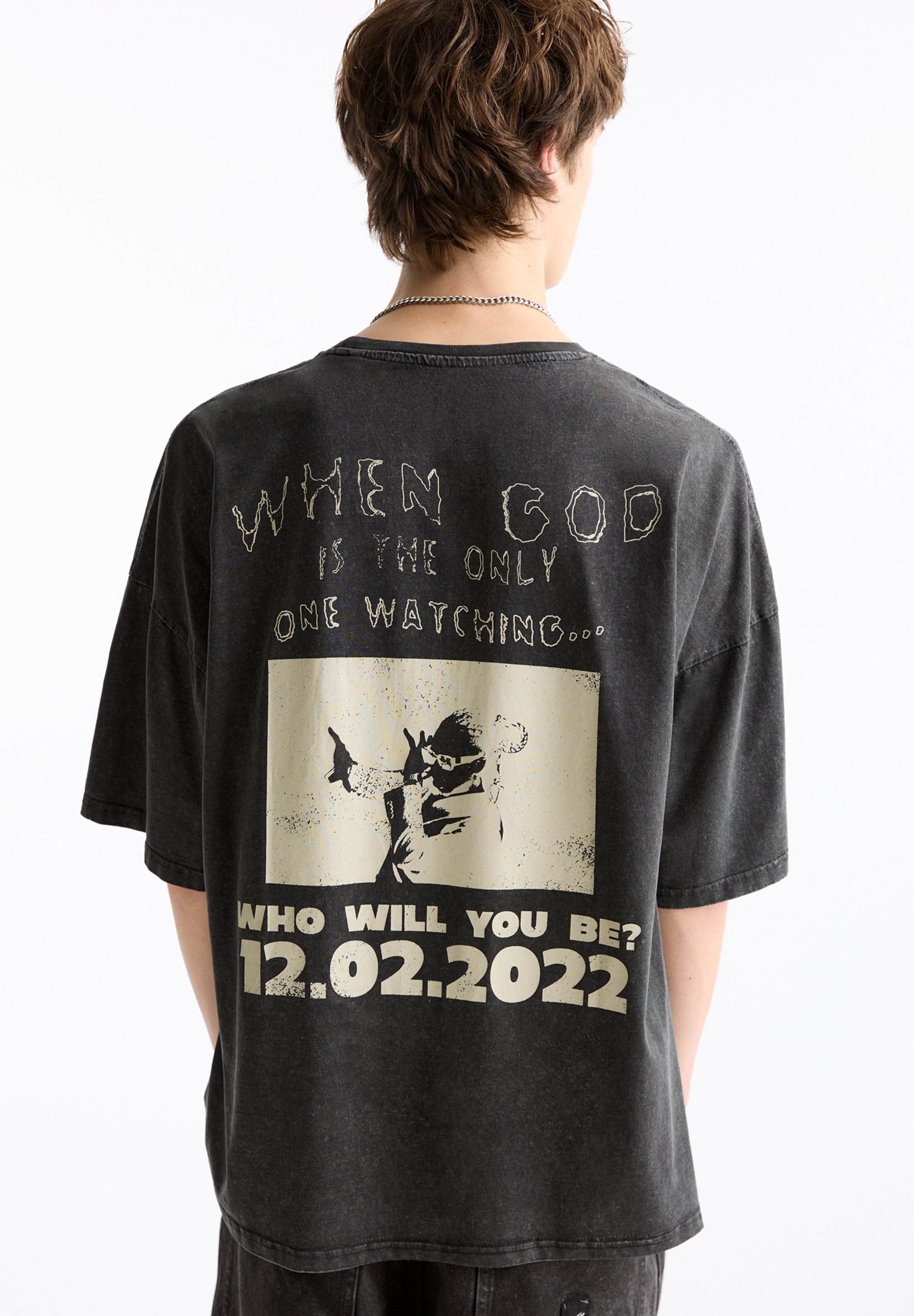 PULL&BEAR BOOMIN - T-Shirt print - grey/grau - Zalando.de