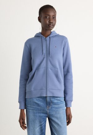 Tommy Jeans FLAG ZIP - Sweatjakke - blue moment
