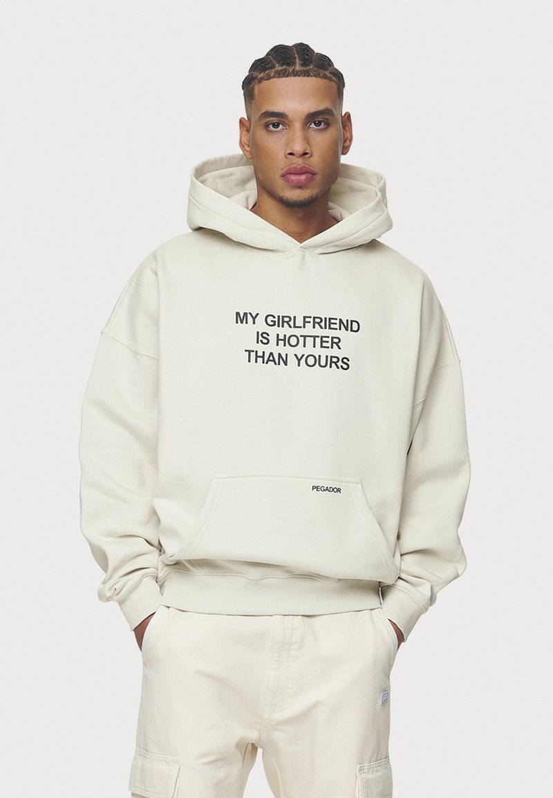 Pegador LOBOS BOXY HOODIE - Sweatshirt - washed salty cream