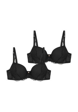 2-PACK PEONY FLORALE - Reggiseno con ferretto - black