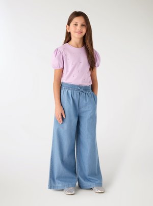 Terranova, CON STRASS E MANICHE A PALLONCINO - T-shirt con stampa - lilla pastello