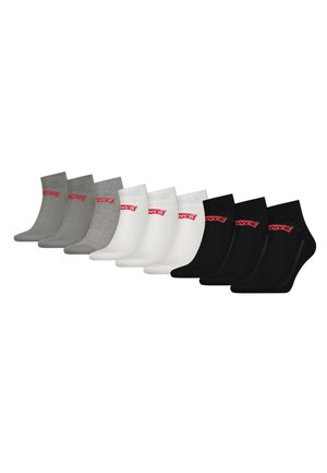 BATWING LOGO MID CUT 9 PACK - Strumpor - white grey melange jet black