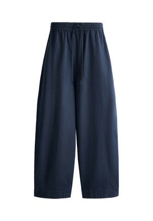 OYSHO, BALLOON TROUSERS - Hlače - metallic blue