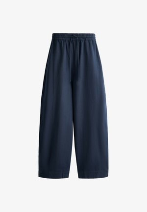 OYSHO, BALLOON TROUSERS - Hlače - metallic blue