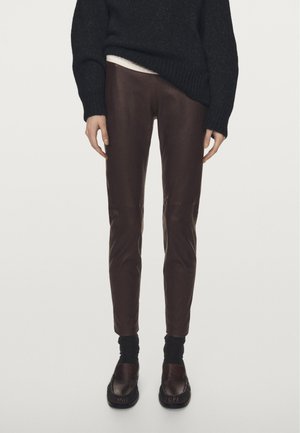 Massimo Dutti GATHERED LOAFERS - Slipper - dark brown