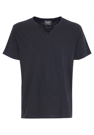 Blend, BHASTON SPLIT NECK - T-shirts - black