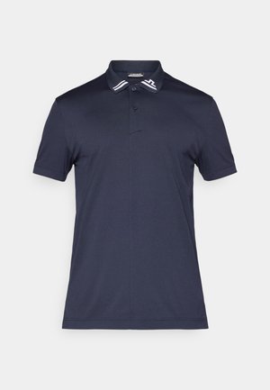 Námořnické polo tričko s krátkým rukávem, měkká látka, tříknoflíková léga, bílý pruhovaný límec a čistý, přiléhavý design.