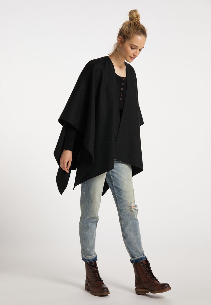 Damen Leichte Jacken | DreiMaster DREIMASTER BATUTTA Cape schwarz - KL50382 Damen Leichte Jacken | DreiMaster DREIMASTER BATUTTA Cape schwarz - KL50382