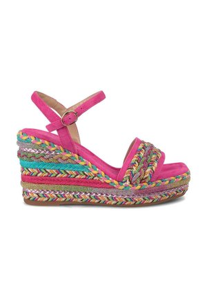 Sandali con tacco - fucsia jaspeado