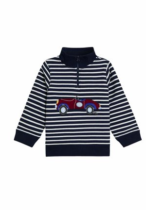 Svetrík - navy blue stripe classic car