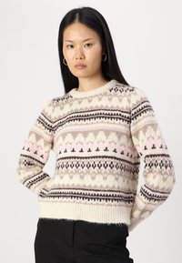 ONLY ONLMONTANA LIFE O NECK  - Vesta - whitecap gray/chocolate torte/silver mink/fairy tale