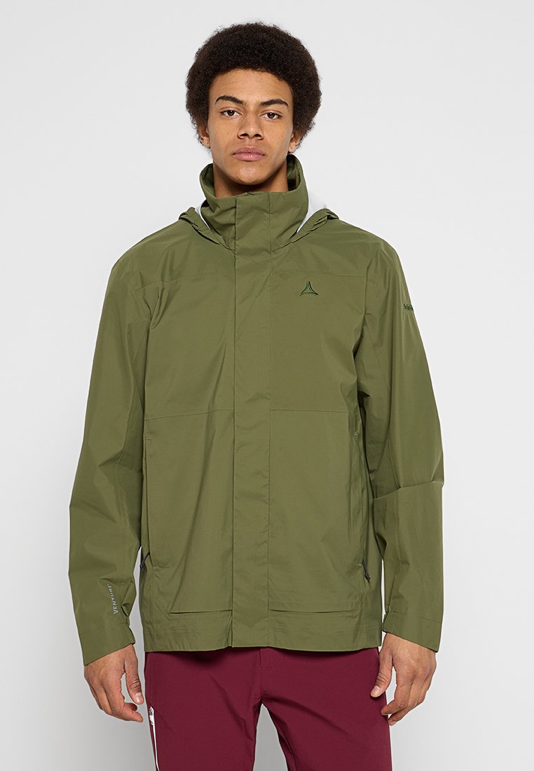 Schöffel Hardshell-jas olijfgroen