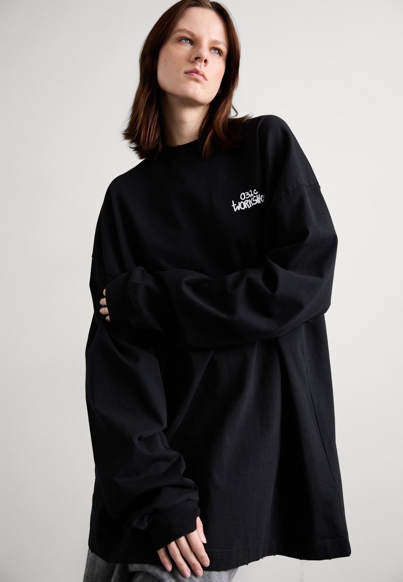 032c MAYHEM OVERSIZED LONGSLEEVE - Sweatshirt - washed black/black  