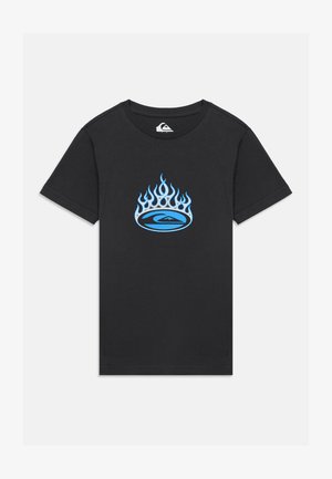 Quiksilver, FLAMING UNISEX - T-shirt con stampa - black