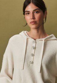 Next GEM BUTTON - Sweat à capuche - ecru cream