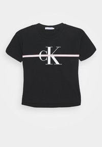 Calvin Klein Jeans MONOGRAM STRIPE - Triko s potiskem - black