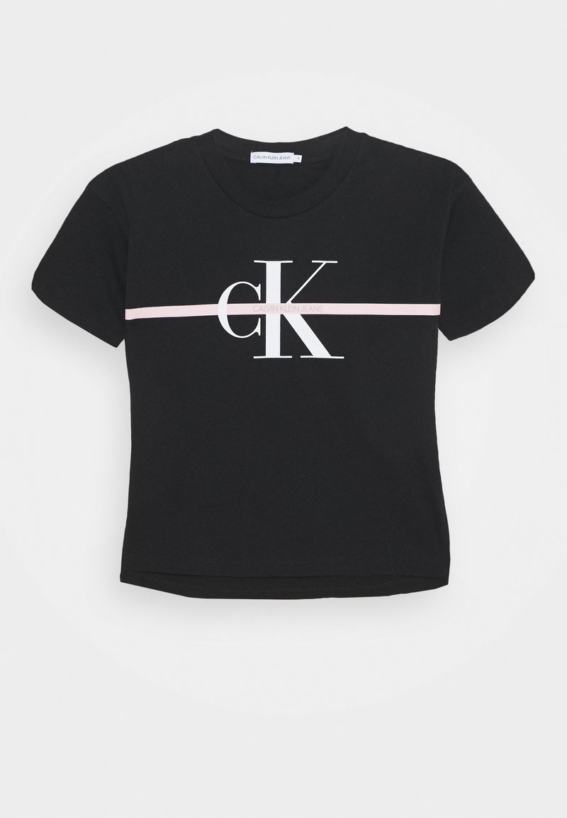 Calvin Klein Jeans MONOGRAM STRIPE - Triko s potiskem - black