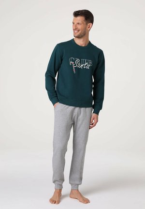 INTERLOCK  SET - Pigiama - verde scuro