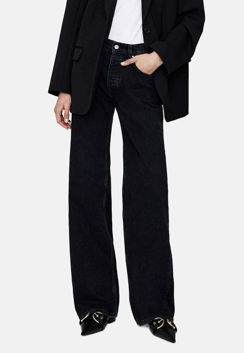 ANINE BING PANAMA - Jeans a zampa - nero