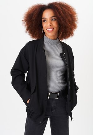 GINI ZIP UP - Bomber Jacket - schwarz