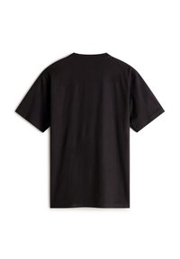 Black short-sleeve t-shirt made of cotton. Features a classic crew neckline and a smooth texture. No visible logos or graphics.