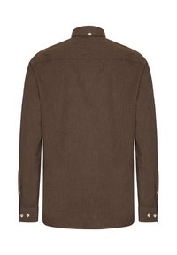Clean Cut Copenhagen OXFORD STRETCH PLAIN - Button down-skjorte - dark brown melange