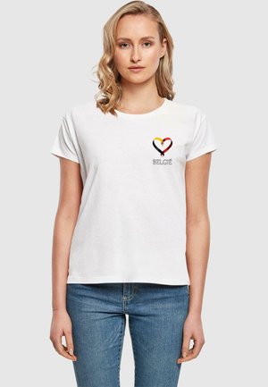 Merchcode FOOTBALL - BELGIUM  - T-shirts med print - white