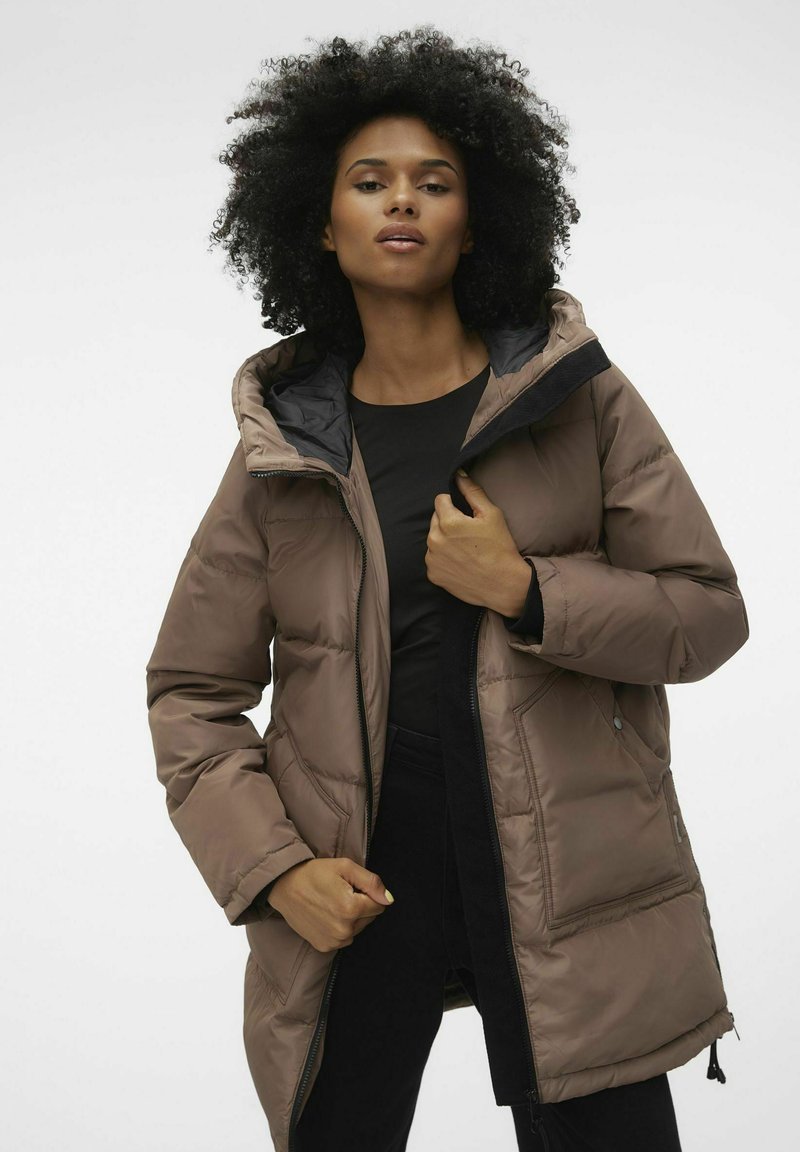 Vero Moda VMOSLO NOOS - Daunenmantel - brown lentil