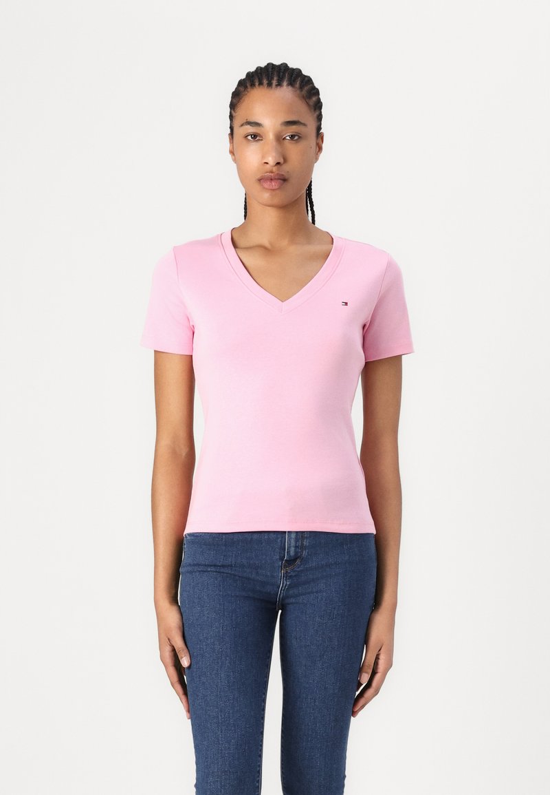 Tommy Hilfiger SLIM CODY V NECK - Basic T-shirt - classic pink