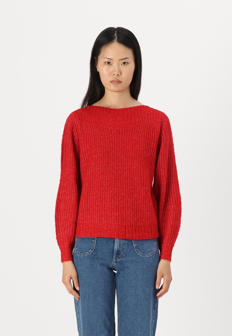 ONLY ONLFILIZ BOAT NECK - Vesta - equestrian red