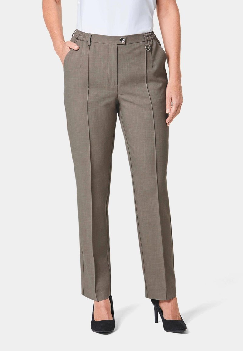 GOLDNER Stoffhose - light taupe
