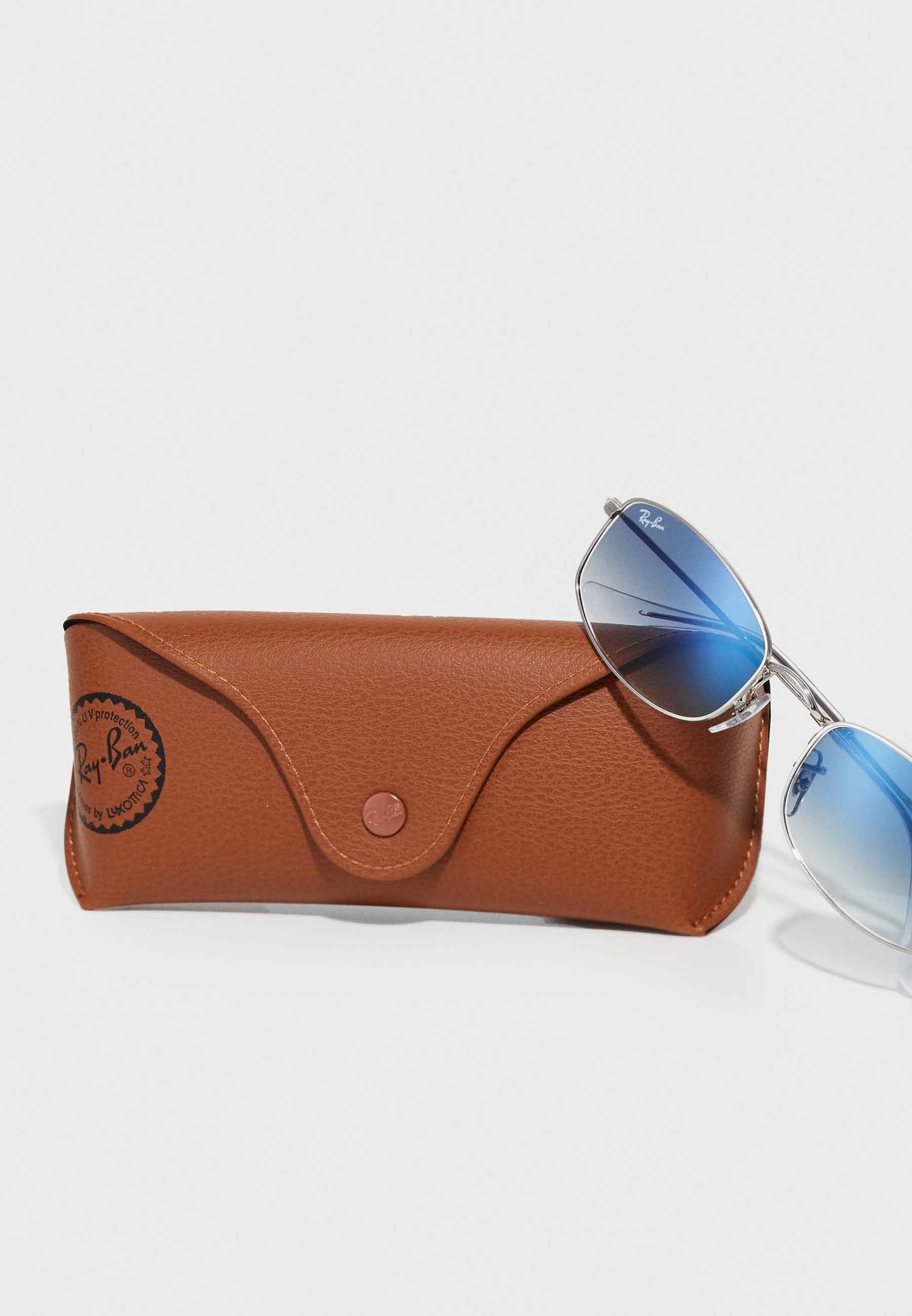 小物 Ray-Ban RB4258FCLEAR GRADIENT LIGHT BLUE Ray-Ban UNISEX - Sunglasses - silver-coloured/clear gradient blue