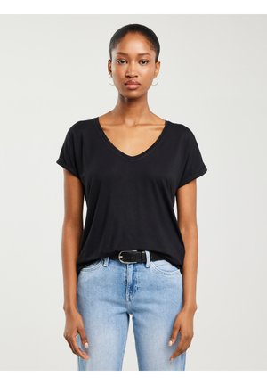 VALERIA - Tricou basic - schwarz