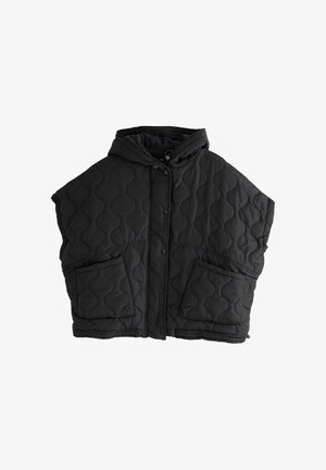 Next, OVERSIZED QUILTED HOODED GILET - Winter jacket - black