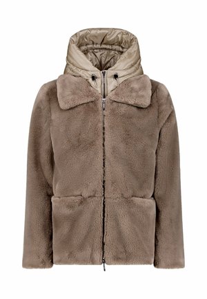 Amber & June, AMBER & JUNE MIT ABNEHMBAREM WESTENTEIL PLÜSCHJACKE - Veste d'hiver - schlamm