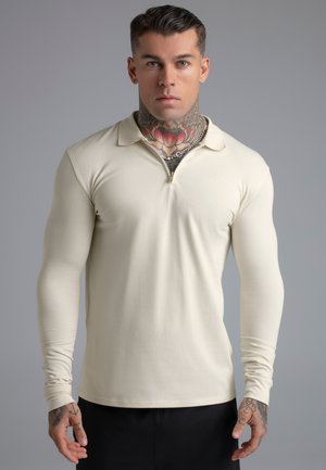 SIKSILK, LS ZIP  - Polo - ecru