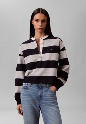 VARSITY STRIPE HENLEY  - T-shirt à manches longues - baritone blue stripe