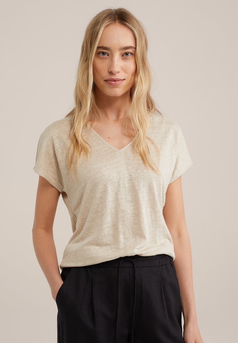 WE Fashion T-shirt basic - beige