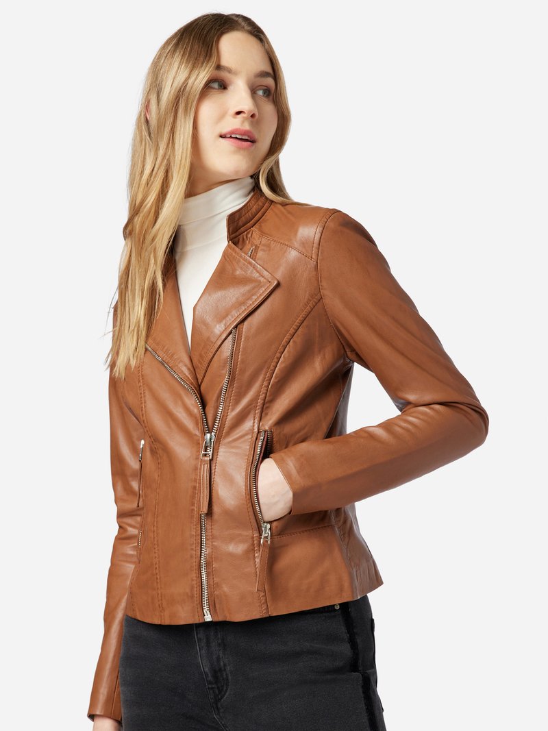 Damen Leichte Jacken | Ricano RYLEE Lederjacke cognac - MZ92738 Damen Leichte Jacken | Ricano RYLEE Lederjacke cognac - MZ92738