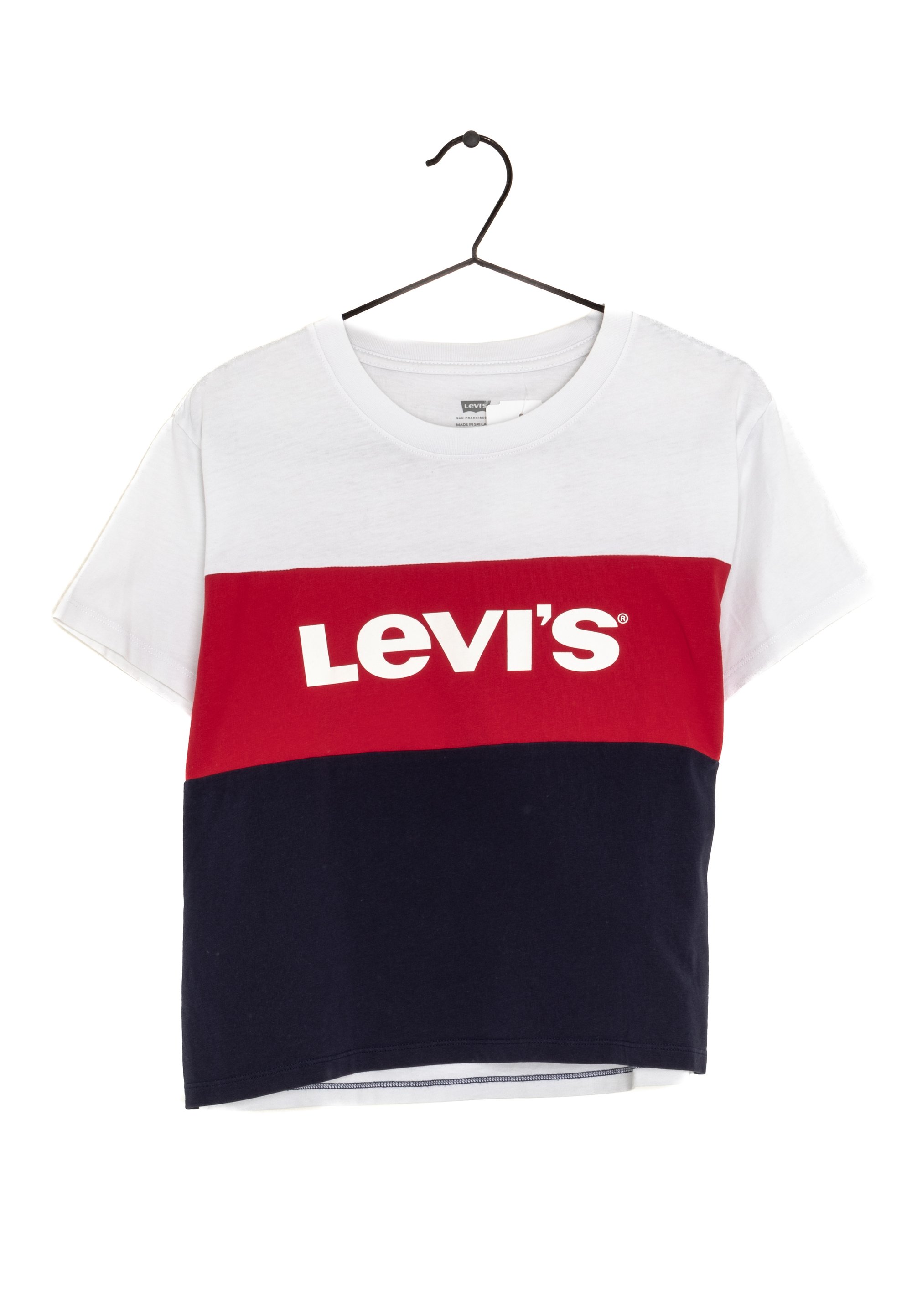 Printed Tshirt Tee Shirt Levi's Bleu Blanc Rouge Tee Shirt