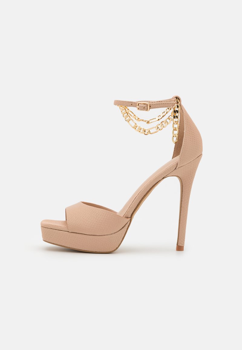 ALDO Sandalen met plateauzool crème