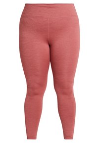 Korkeavyöriset legginssit pehmeässä, pölyisessä ruusuvärissä. Sisältää sileän vyötärönauhan, vartalonmuotoisen leikkauksen ja saumattoman suunnittelun.