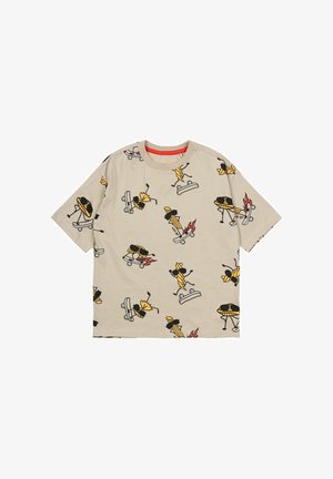 NARFALLE OS SS - Majica kratkih rukava s printom - feather gray aop