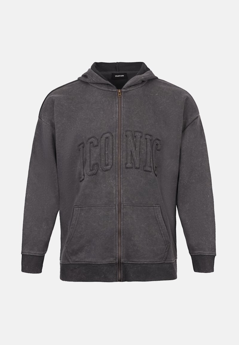 YOURTURN Sweater met rits donkergrijs YOURTURN Sweater met rits donkergrijs