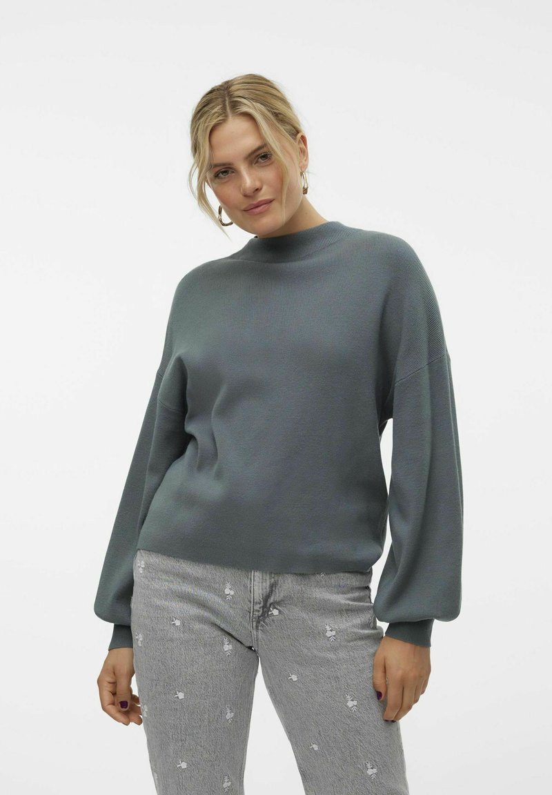 Vero Moda VMNANCY LS GA BOO REP - Trui - balsam green