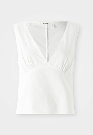 Weekday SLEEVELESS V NECK  - Blúz - white