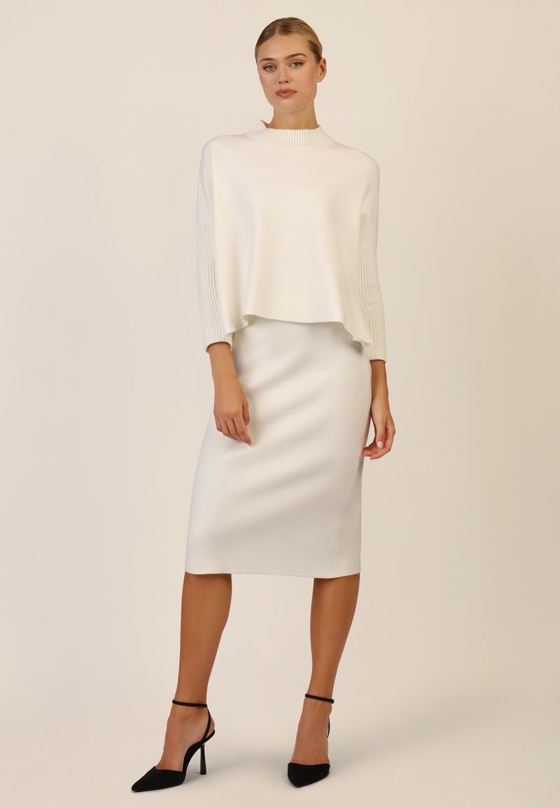Jupe Crayon Matalan Taille 10, Blanche à Motif Géométrique, Coton, Très Bon état