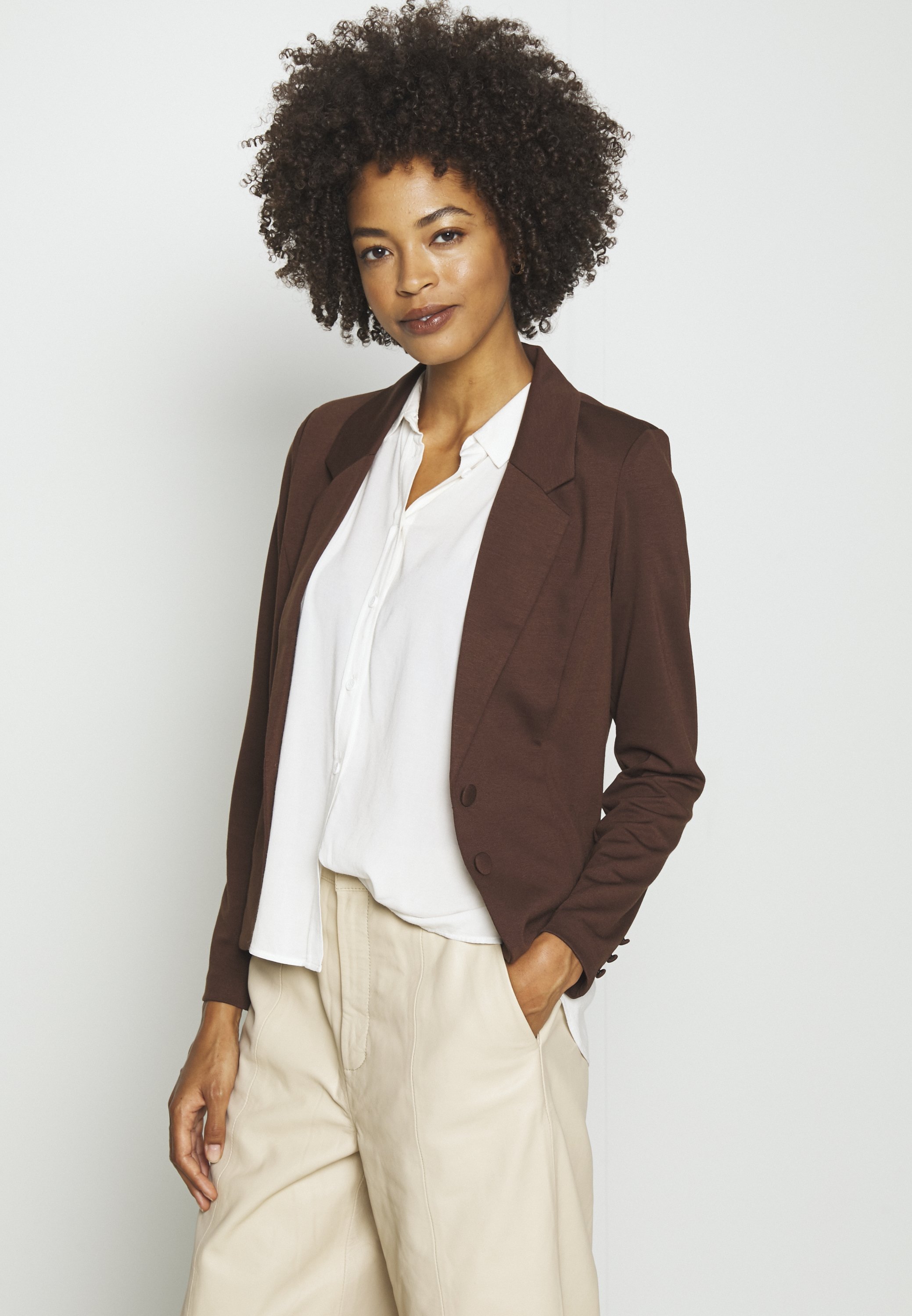 coffee color blazer